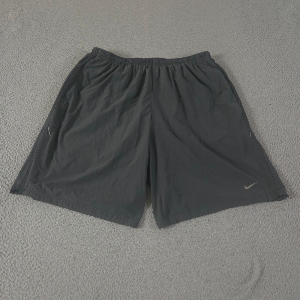 VINTAGE Nike Shorts Mens XXL Charcoal Challenger Dri-Fit Brief Lined Running 90s